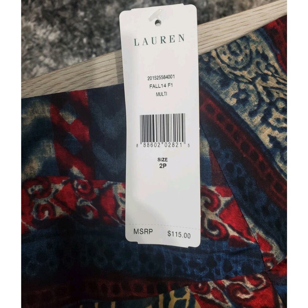 NWT Lauren Ralph Lauren 2P Petite Patchwork Floral Skirt Boho Cottagecore $115 - Picture 2 of 3